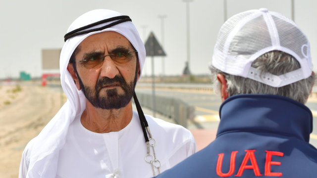 Perdana Menteri sekaligus Wakil Presiden Uni Emirat Arab dan penguasa Dubai Sheikh Mohammed bin Rashid al-Maktoum. Foto: GIUSEPPE CACACE / AFP