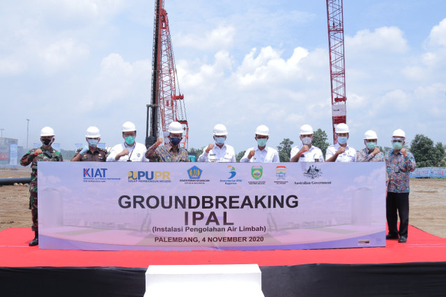 Groundbreaking IPAL Sei Selayur Palembang, Rabu (4/11). 