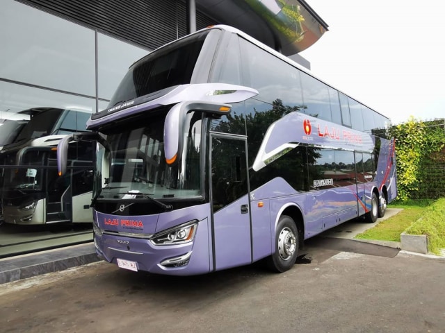 Bus tingkat baru PO Laju Prima. Foto: dok. instagram.com/laksanabus