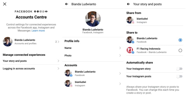 Pengguna Facebook Indonesia Sudah Bisa Posting ke Instagram, Messenger