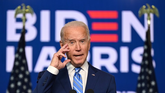 Calon presiden dari Partai Demokrat AS Joe Biden.
 Foto: JIM WATSON / AFP