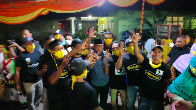 MHB-GAS saat berkampanye di Kelurahan Gambesi, Kota Ternate.