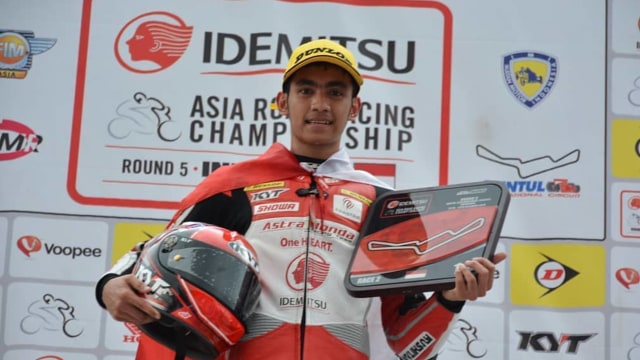 Pebalap Indonesia Andi Farid Izdihar alias Andi Gilang di ajang Asia Road Racing Championship (ARRC). Foto: Instagram @andigilangfaridizdihar