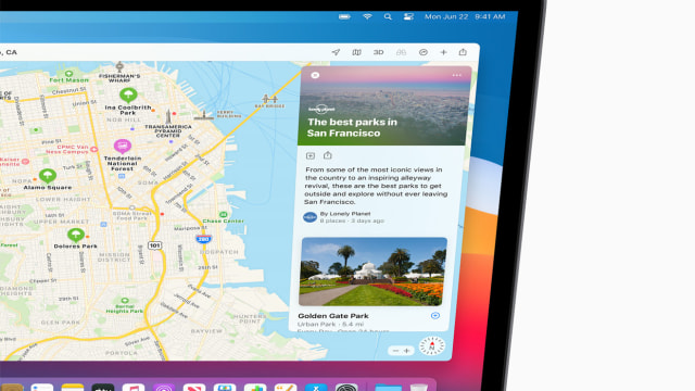 Tampilan aplikasi peta di macOS Big Sur. Foto: Apple