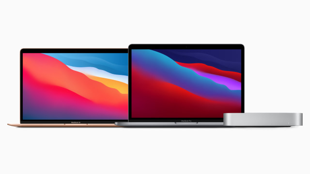MacBook Air, MacBook Pro, dan Mac Miini dengan chip Apple M1. Foto: Apple