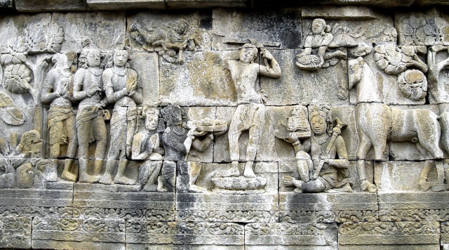 Relief di Candi Borobudur. Foto: commons.wikimedia.org