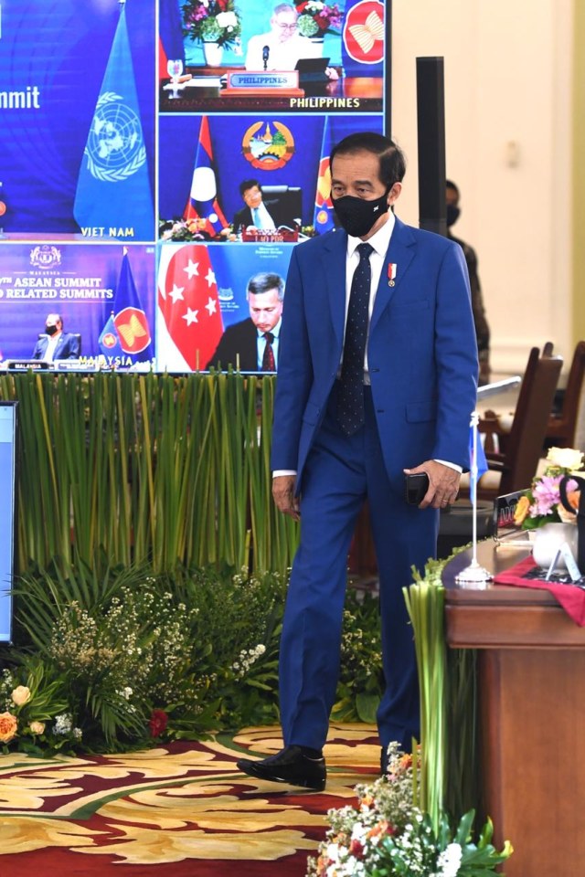 Presiden Joko Widodo hadiri KTT ASEAN-PBB dan RCEP, Minggu (15/11). Foto: Biro Pers Sekretariat Presiden