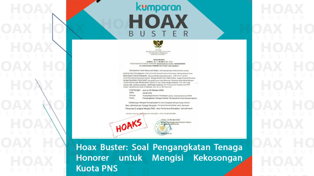 Hoaxbuster: Soal Pengangkatan Tenaga Honorer Isi Kekosongan Kuota CPNS (312488)