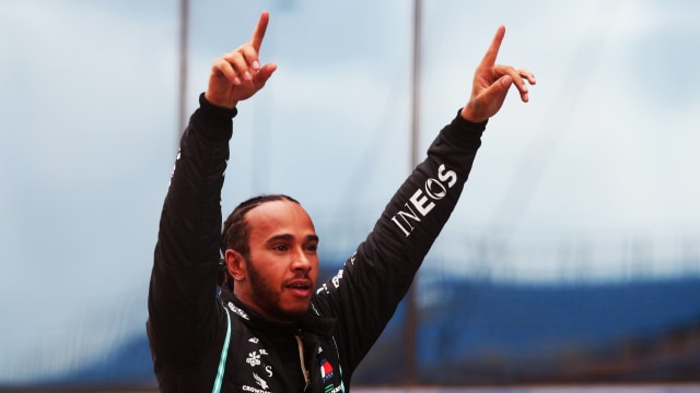 Lewis Hamilton di  F1 GP Turki 2020. Foto: Clive Mason/Reuters