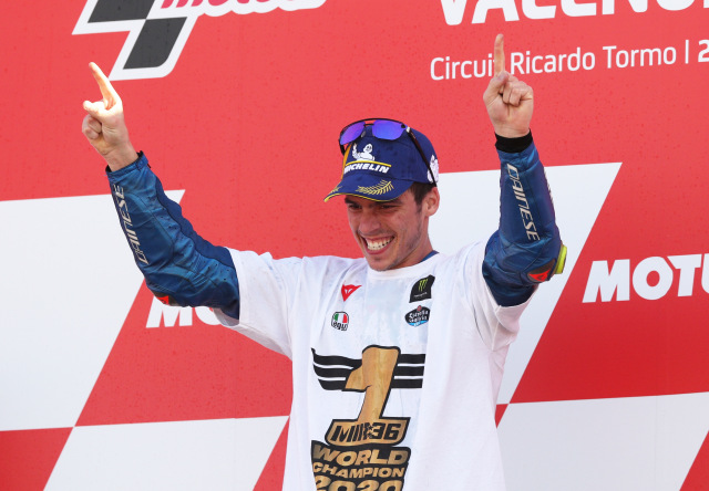Joan Mir di MotoGP Valencia. Foto: Albert Gea/Reuters