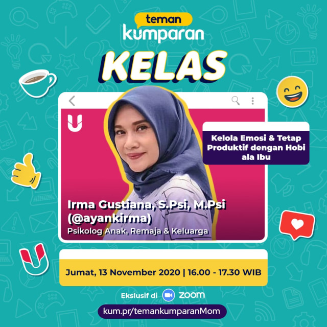 KELAS Teman kumparan Mom: Kelola Emosi dan Tetap Produktif dengan Hobi Ala Ibu (121254)
