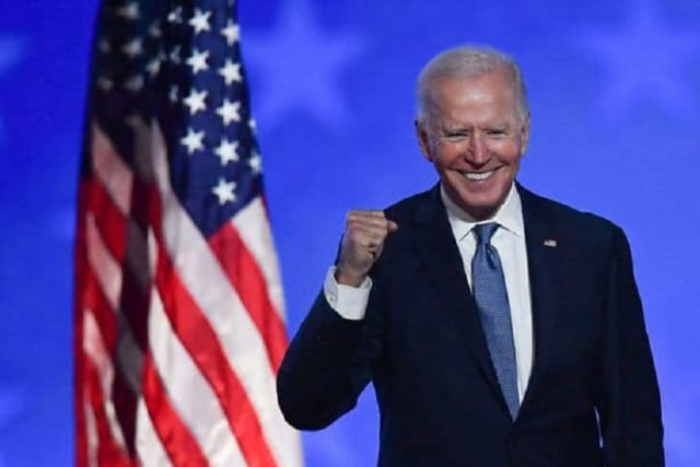 Sumber Foto: Kompas, Joe Biden saat kampanye nominasi presiden partai demokrat