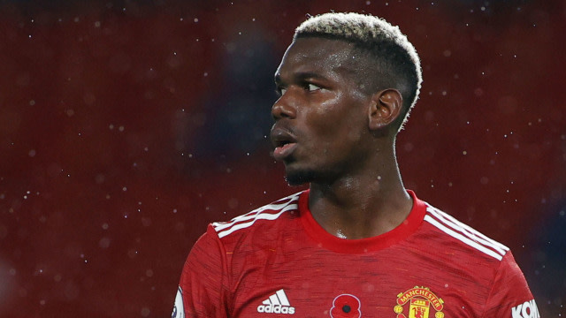 Pemain Manchester United, Paul Pogba. Foto: Phil Noble/Pool via Reuters