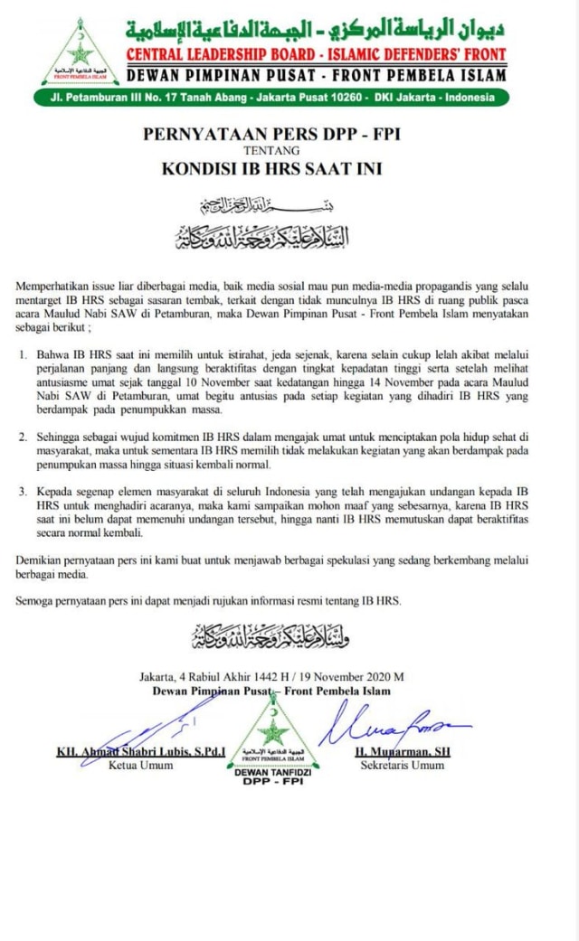 Tak Muncul Lagi Usai Nikahkan Putrinya, ke Mana Habib Rizieq? (43114)