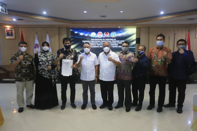 Kemenpora tetapkan Aceh dan Sumut sebagai Tuan Rumah PON XXI tahun 2024. Foto: Humas KONI Aceh