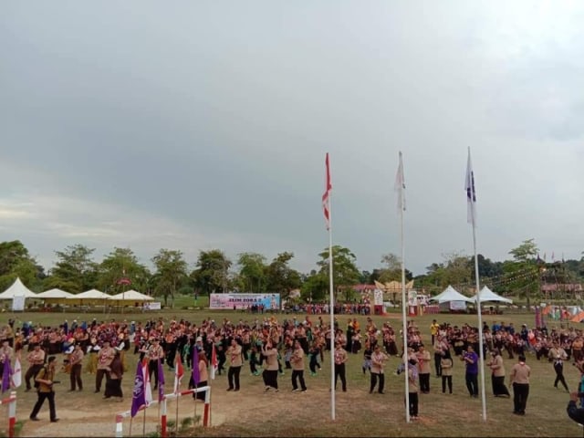 Kemeriahan Jambore Anak Indonesia Zona Sarawak (JAIM ZORA)
Sumber: Koleksi pribadi
