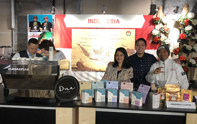 Stand Indonesia di pameran kopi di Austria. Sumber: koleksi pribadi