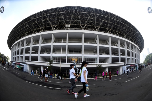 Stadion Gelora Bung Karno (GBK) salah satu aset barang milik negara yang nilainya terbesar. Foto: M Risyal Hidayat/Antara Foto