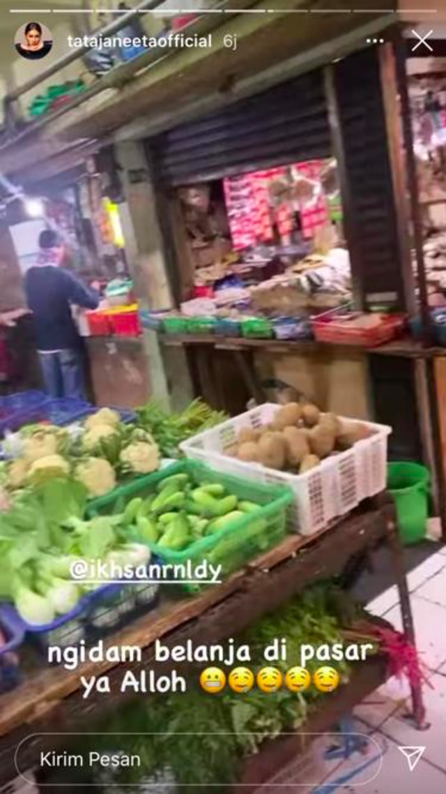 Hamil Anak Pertama dari Brotoseno, Tata Janeeta Ngidam Belanja di Pasar (114715)