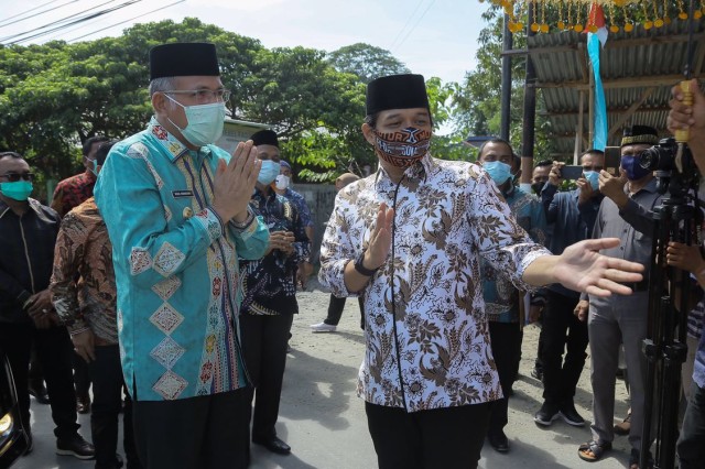 Foto: Melihat Masjid Nurul Hasanah Aceh yang Diresmikan Nova Iriansyah di Palu (660121)