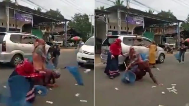 Video Pengendara Mobil Sebar Uang Ratusan Ribu di Jalan Raya, Warga Rebutan (14045)