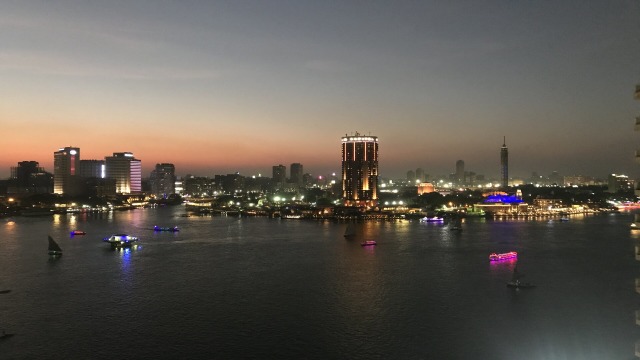Suasana malam hari di Sungai Nil. Foto: Muhammad Habibie/Dok. Pribadi