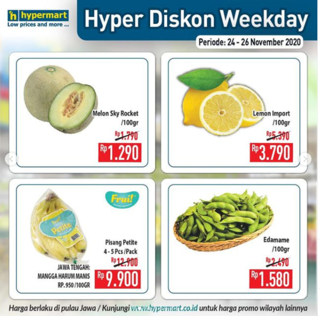 Catat! Promo Hypermart Weekday Periode 24-26 November 2020 yang Ramah di Kantong (19038)