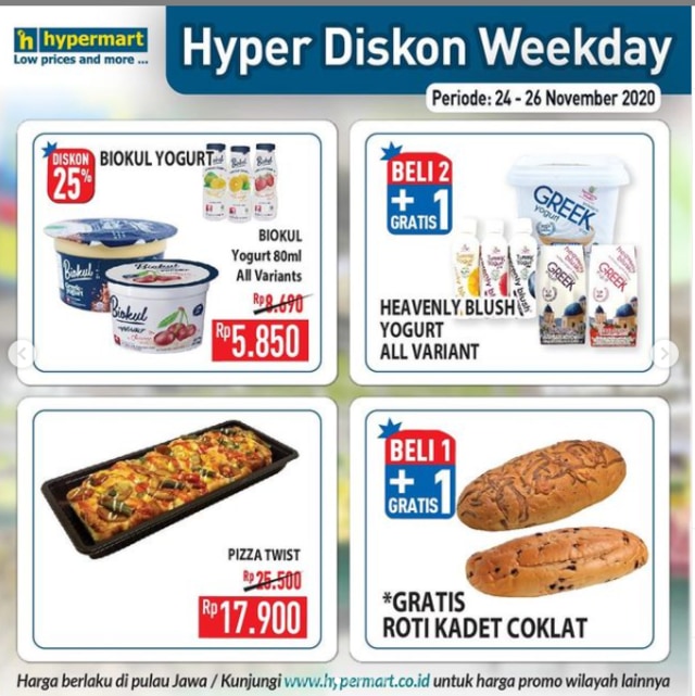 Catat! Promo Hypermart Weekday Periode 24-26 November 2020 yang Ramah di Kantong (19041)