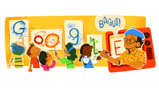 Guru Gambar Pak Tino Sidin Hiasi Google Doodle Hari Ini (336257)