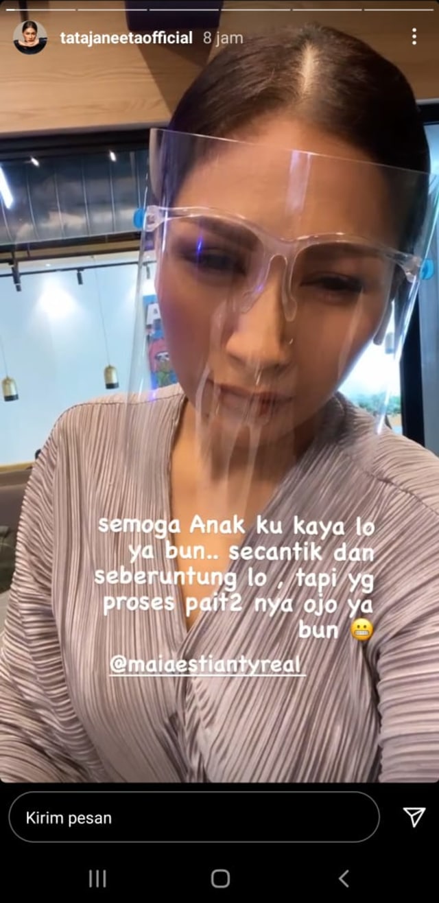 Hamil, Tata Janeeta Ingin Anaknya Kelak Secantik dan Seberuntung Maia Estianty (157968)