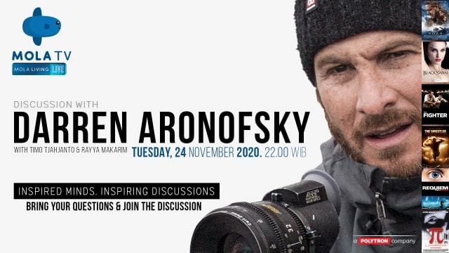 Darren Aronofsky akan berbagi kisah hidupnya eksklusif secara live di Mola TV, pada Selasa, 24 November pukul 22.00 WIB. Foto: Dok. Mola TV