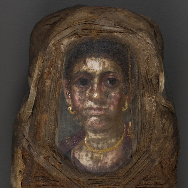 Dekorasi potret mumi Hawara Portrait Mummy No. 4. Foto: Stuart R. Stock/Northwestern University