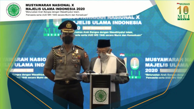 Wakil Presiden, Ma'ruf Amin di Pembukaan Musyawarah Nasional (Munas) X MUI. Foto: Dok. Istimewa