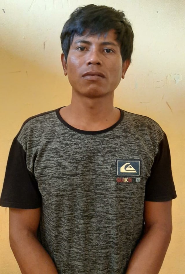 Pelaku Torry Handriyanto (32) warga Desa Sungai Tendang, Kecamatan Kumai, Kabupaten Kotawaringin Barat, Kalimantan Tengah. Foto: Humas Polres Kobar.
