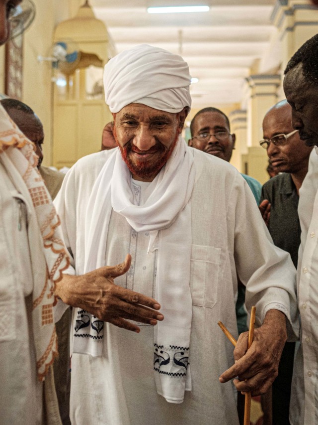 Mantan Perdana Menteri Sudan, Sadiq al-Mahdi. Foto: Yasuyoshi Chiba/AFP