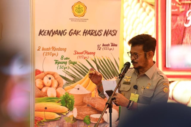 Menteri Pertanian, Syahrul Yasin Limpo saat melakukan Launching Marketplace dan Ekspose UMKM Pangan Lokal di Summarecon Mall - Bekasi Foto: Dok. Kementan