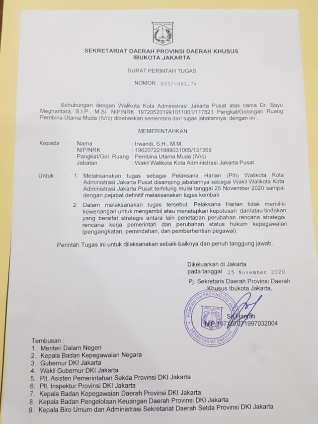 Wali Kota Jakarta Pusat Dicopot, Diduga Terkait Kerumunan Rizieq di Petamburan (1)