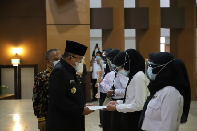 Bupati Musi Banyuasin Dodi Reza Alex Noerdin meresmikan CPNS formasi tahun 2019. (Foto. Istimewa)