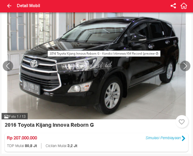 Berburu Toyota Innova Reborn Bekas, Mulai dari Rp 190 Jutaan (31053)