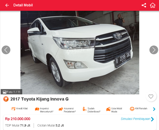Berburu Toyota Innova Reborn Bekas, Mulai dari Rp 190 Jutaan (31054)