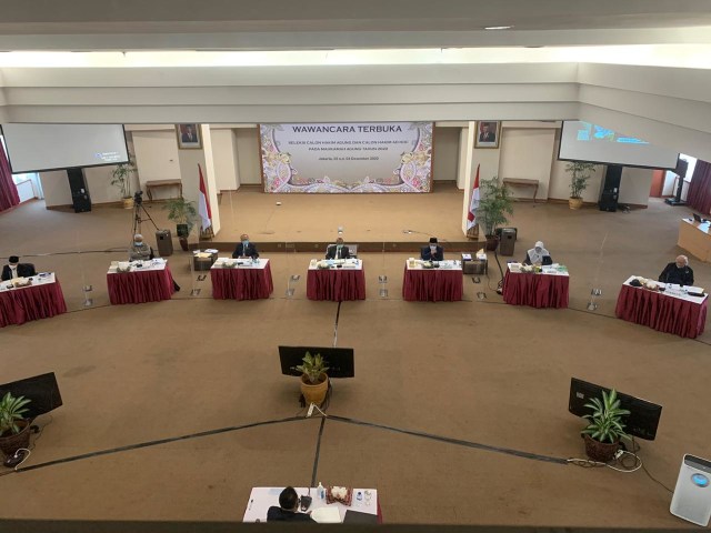 kegiatan wawancara terbuka di Auditorium KY, Jakarta. Dok. Komisi Yudisial