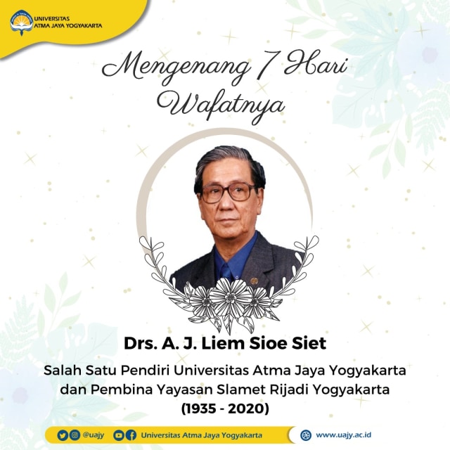 Peringatan 7 hari wafatnya A.J. Liem Sioe Siet, pendiri Universitas Atma Jaya Yogyakarta. Foto: istimewa