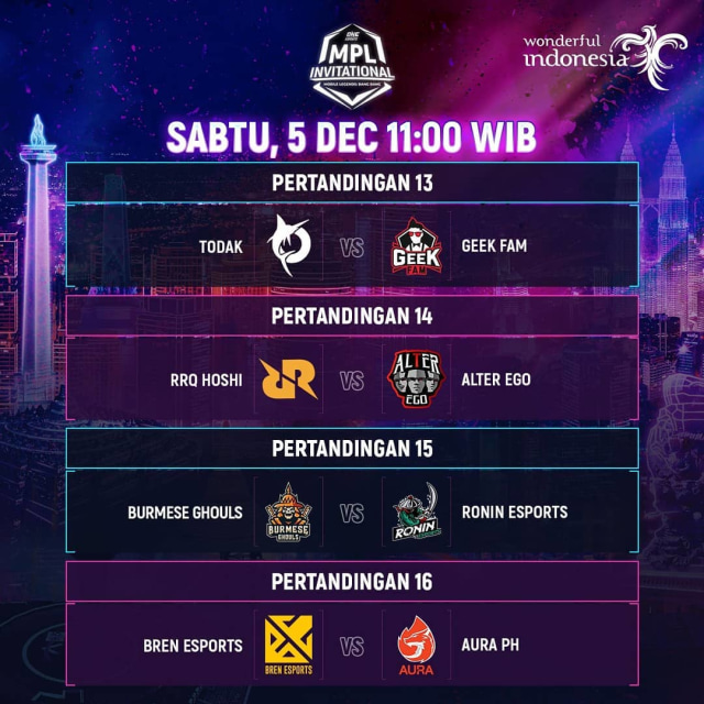 MPL Invitational. Foto: Instagram/@oneesportsid