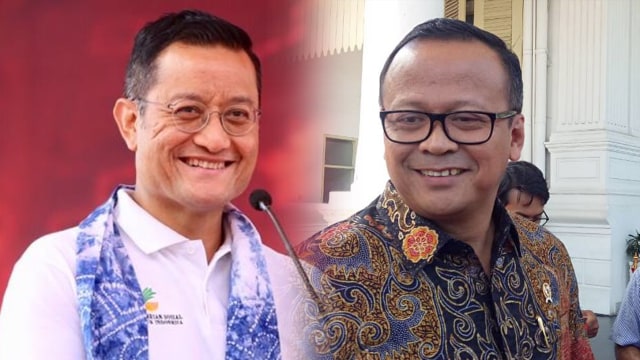 Juliari P Batubara dan Edhy Prabowo. Foto: Kemensos RI dan Fahrian Saleh/kumparan