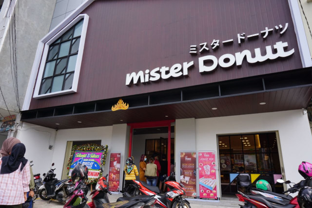 Gerai Mister Donut yang terletak di Jalan Antasari, Bandar Lampung | Foto: Syahwa Roza Hariqo/Lampung Geh