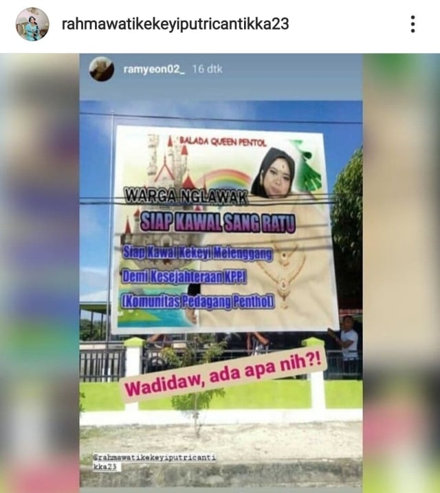 dok: instagram.com/rahmawatikekeyiputricantika23