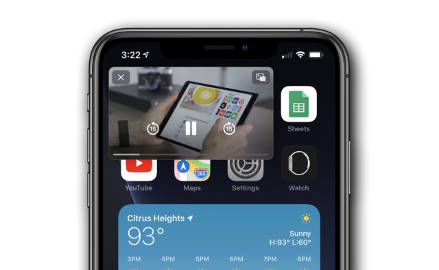 Fitur Picture-in-Picture (PiP) di iOS 14 Foto: Apple