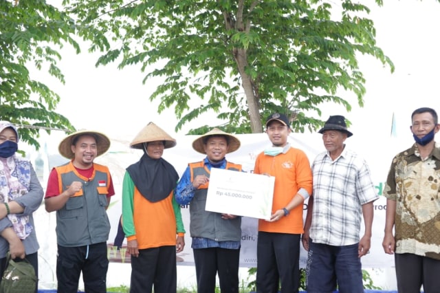 Yatim Mandiri launching program pemberdayaan petani 'Lumbung Pangan Mandiri' di Kabupaten Kediri, Kamis lalu (10/12/2020) 