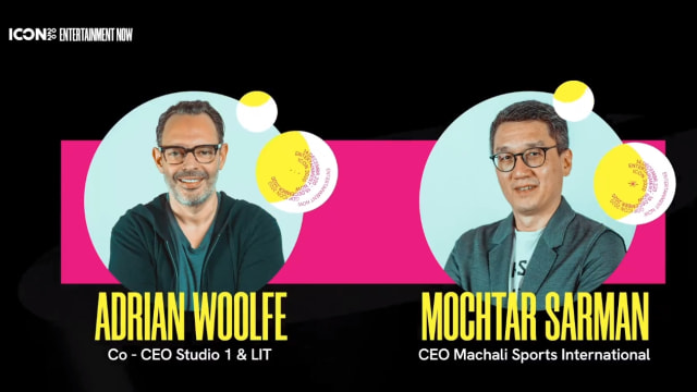 Adrian Woolfe dan Mochtar Sarman di Opportunity Behind A Valuable IP dok ICON 2020
