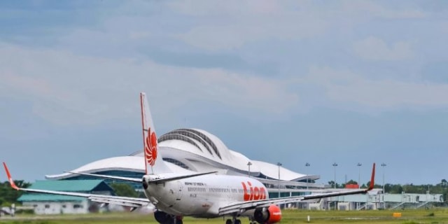 Salah satu pesawat saat berada di Bandara Tjilik Riwut Palangka Raya, Kalimantan Tengah.